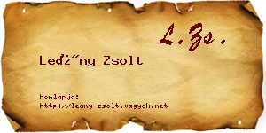 Leány Zsolt névjegykártya